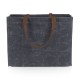 Market Waxed Canvas Tote w/ Leatherette Handles
