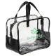 Gem Clear PVC Zippered Bag w/ Easy-Access Shoe Compartment