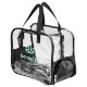 Gem Clear PVC Zippered Bag w/ Easy-Access Shoe Compartment