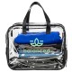 Gem Clear PVC Zippered Bag w/ Easy-Access Shoe Compartment