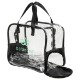 Gem Clear PVC Zippered Bag w/ Easy-Access Shoe Compartment
