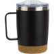 Sapora Stainless Steel Mug with Cork Base, 12 oz.