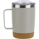 Sapora Stainless Steel Mug with Cork Base, 12 oz.