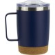 Sapora Stainless Steel Mug with Cork Base, 12 oz.