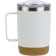 Sapora Stainless Steel Mug with Cork Base, 12 oz.