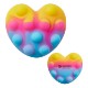 Heart Double-Sided Push Pop Toy