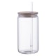 Doto Glass Jar w/ Straw & Bamboo Lid, 18oz.