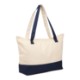Color Accent 12oz. Recycled Cotton Zippered Tote