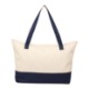 Color Accent 12oz. Recycled Cotton Zippered Tote