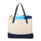 Color Accent 12oz. Recycled Cotton Zippered Tote