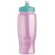 Transparent Grip Pink Poly-Pure Sport Bottle, 27oz. - Push Pull Lid