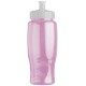 Transparent Grip Pink Poly-Pure Sport Bottle, 27oz. - Push Pull Lid