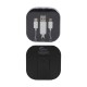 Tetra 4-in-1 Charging Cable w/ Recycled ABS Case & Built-In Phone Stand