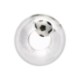 Soccer Glass with 3D soccer ball design, 14 oz.