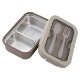 Bento Stainless Steel & PE Lunch Box w/ Utensils