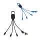 Hex 6-in-1 Light-Up Charging Cable w/ Carabiner Clip & Recycled Casing