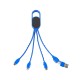 Hex 6-in-1 Light-Up Charging Cable w/ Carabiner Clip & Recycled Casing