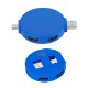 Quad 4-Port USB-C & USB-A Hub w/ Recycled ABS Case