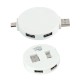 Quad 4-Port USB-C & USB-A Hub w/ Recycled ABS Case