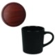 Ceramic Mug with Wooden Lid, 16 oz.