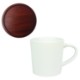 Ceramic Mug with Wooden Lid, 16 oz.