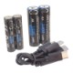 Rechargable AA/AAA Battery with Type-C Port Combo Pack