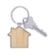 Bamboo & Metal House Key Chain