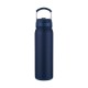Stainless Steel Vacuum Bottle with Easy Carry Handle and Dual Use Lid, 24 oz.