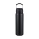 Stainless Steel Vacuum Bottle with Easy Carry Handle and Dual Use Lid, 24 oz.