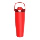 Stainless Steel Travel Mug with Handle and Straw, 40 oz.