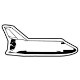 Space Shuttle Soft Vinyl Key Tag