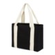 Cotton Shopper Tote w/ Contrast Handles
