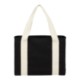 Cotton Shopper Tote w/ Contrast Handles