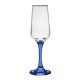 Toscana Champagne Glass with Color Bottom, 6.5 oz.