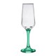 Toscana Champagne Glass with Color Bottom, 6.5 oz.