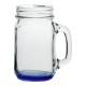 Mason Jars with Handles & Color Bottom, 16 oz.