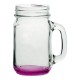 Mason Jars with Handles & Color Bottom, 16 oz.