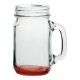 Mason Jars with Handles & Color Bottom, 16 oz.