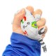 White Plush Soccer Ball Clip