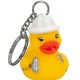 Construction Worker Rubber Duck Key Chain