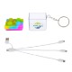 Push Pop Charging Cable w/ Key Ring & Screen Cleaner