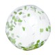 Green and White Confetti Filled Beach Ball, 16"