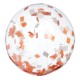 Orange and White Confetti Filled Beach Ball, 16"