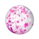 Pink and White Confetti Filled Beach Ball, 16"