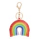 Rainbow Leather Key Chain