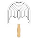 Rainbow Shape Coloring Hand Fan