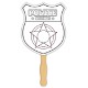 Police Badge Shape Coloring Hand Fan