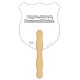 Police Badge Shape Coloring Hand Fan