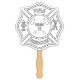 Fire Badge Shape Coloring Hand Fan