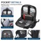 PU Leather Commute Laptop Backpack, 15.6" - Direct Import
